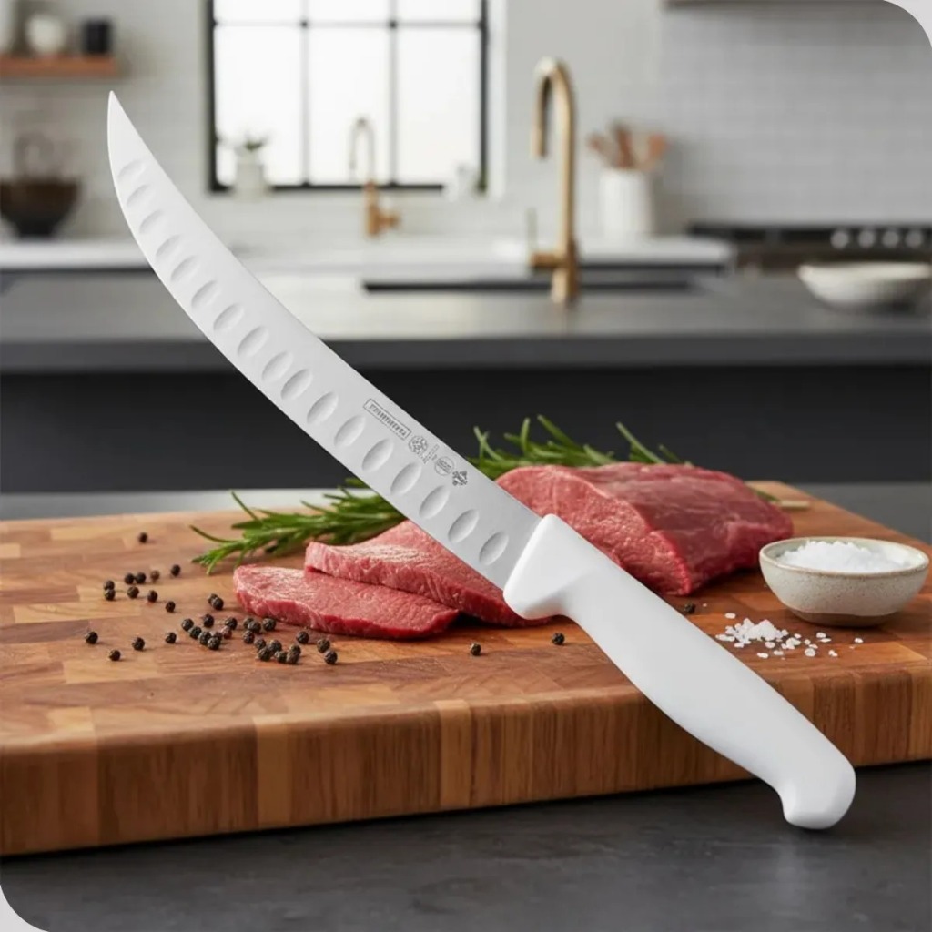 Faca Para Carne Curvada Mundial Master 253mm de Corte Profissional Valor Promocional