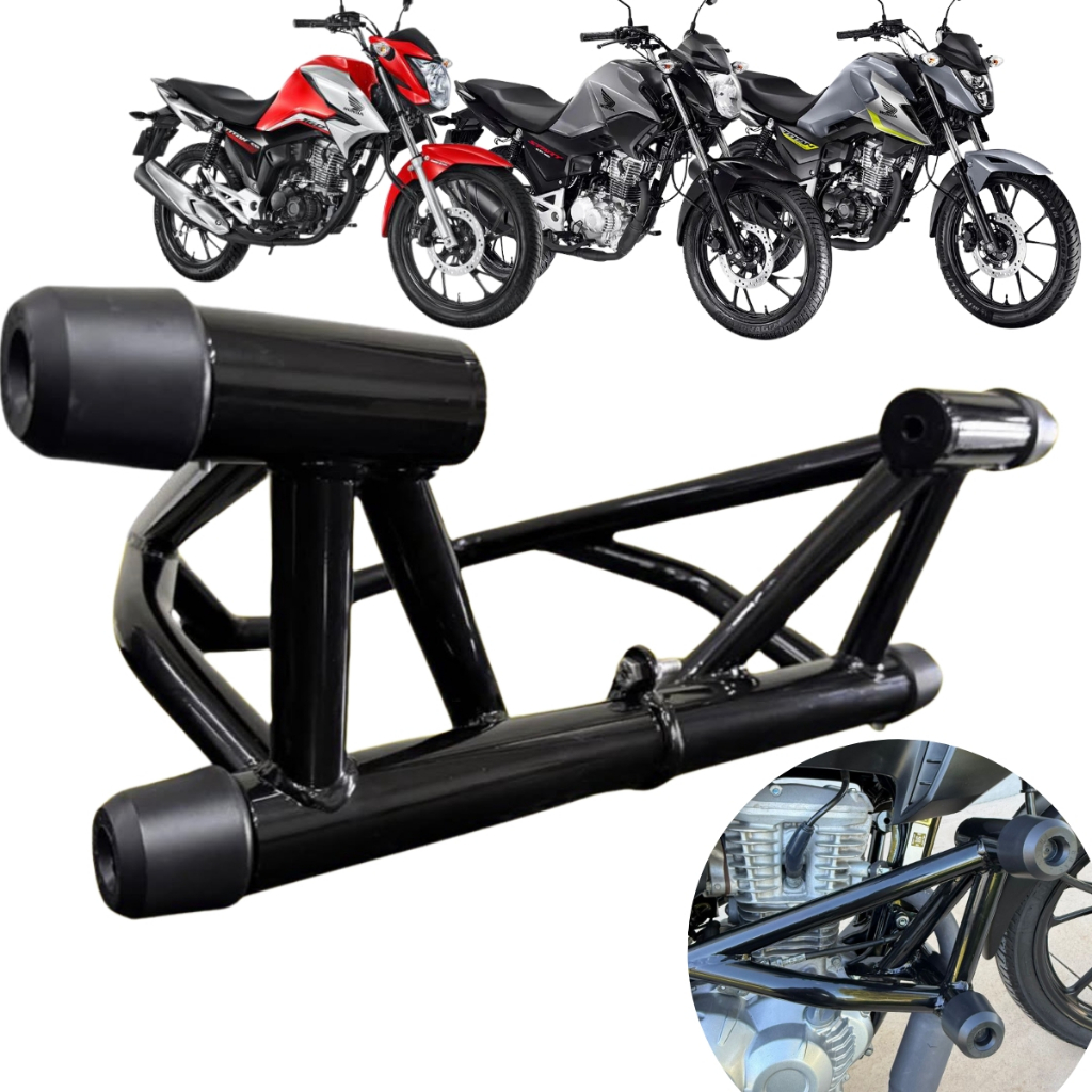 slider proteção CG 160 TITAN FAN START CARGO protetor pro-stunt pro motor e carenagem p/ Honda cg160 mata cachorro