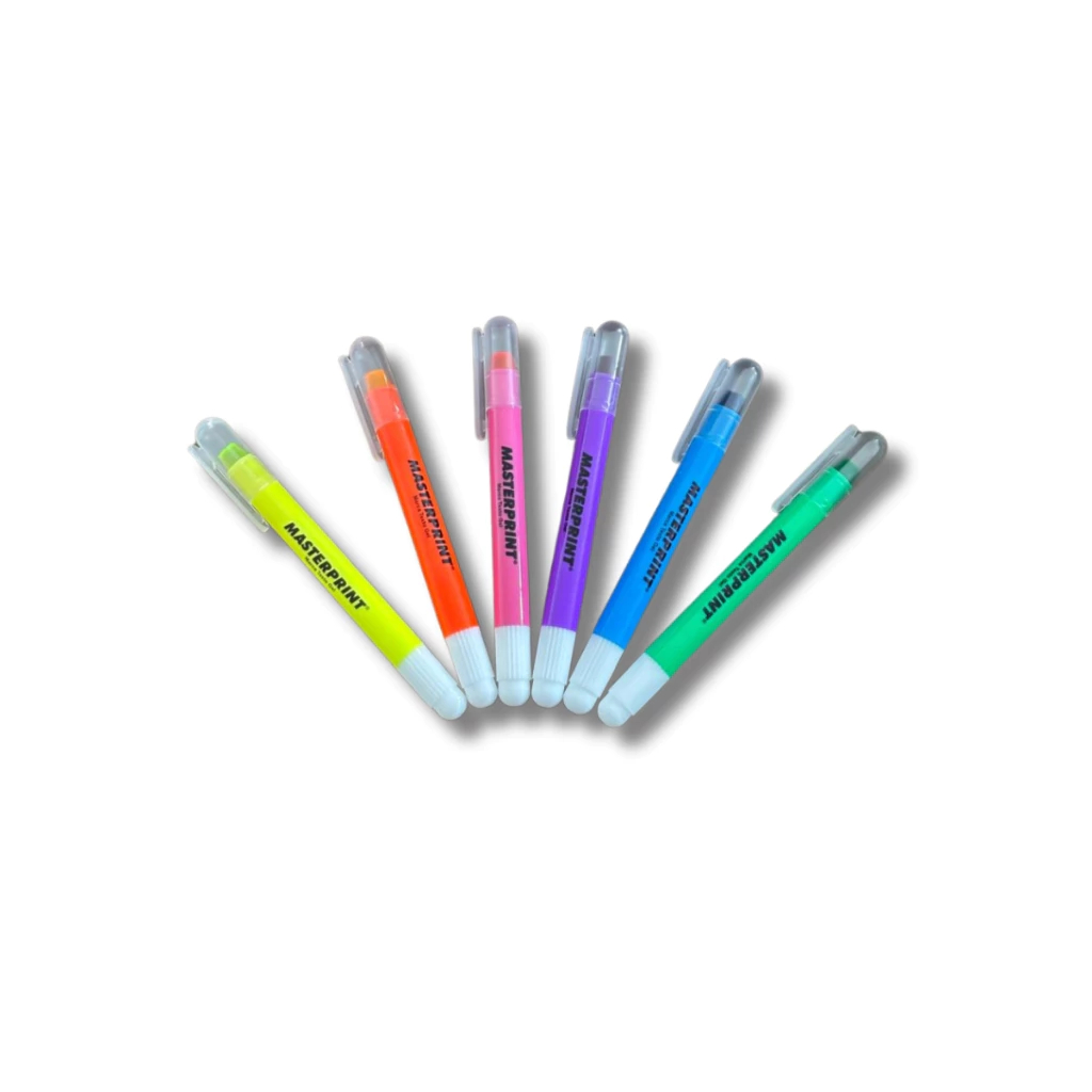 Kit 6 Canetas Marca Texto em Gel Masterprint – Não Mancha Ideal para Bíblia Vade Mecum e Estudos em Oferta na Shopee