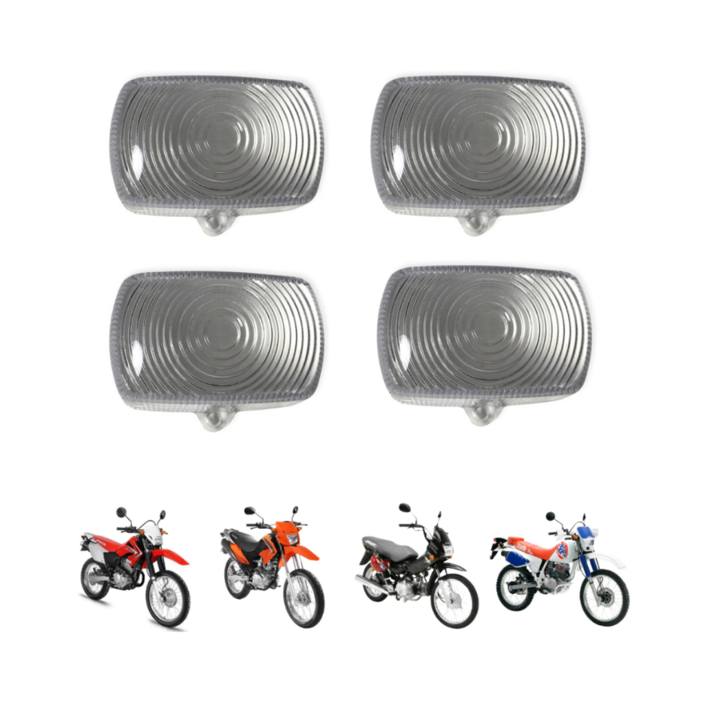 4 Lente Seta Pisca Cristal Nrx Bros 125 150 Xr250 Tornado POP100