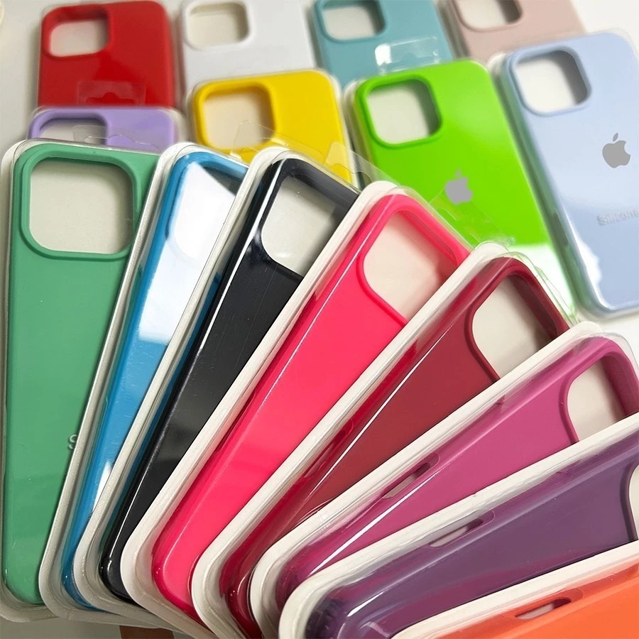 Capa Capinha Case Capa Capinha Case Iphone 15 / 15 Plus / 15 PRO / 15 PRO MÁX Silicone Aveludado com logo Apple Anti Que