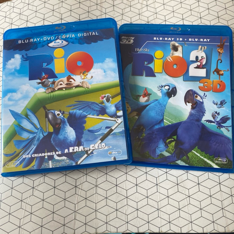 Blurays originais Rio e Blu-ray+Bluray 3D Rio 2
