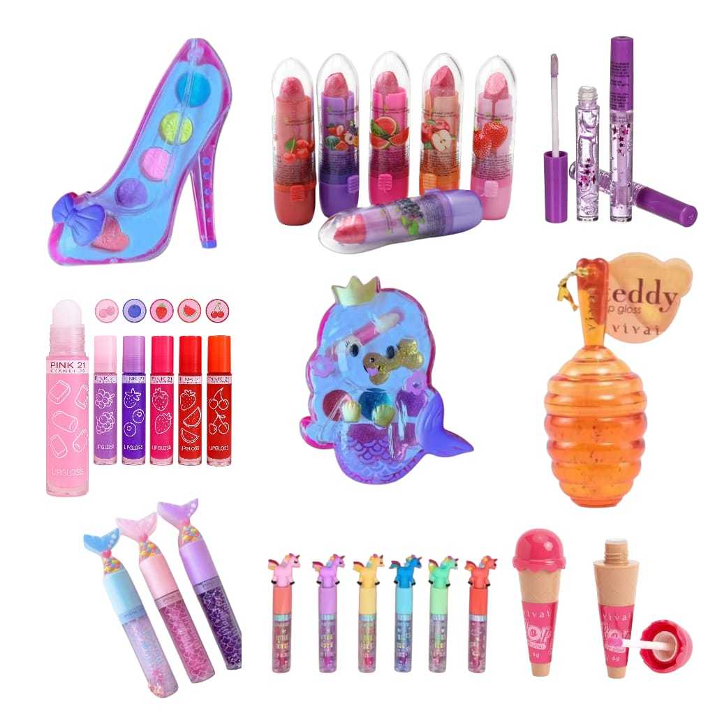 Batom Gloss Sombras Maquiagem infantil em Oferta na Shopee