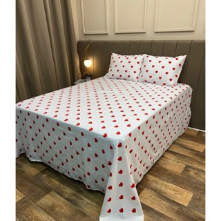 Jogo de Cama Queen / Casal 3 Peças Lençol + Fronhas | 400 Fios Toque de Algodão, Confortável em Oferta na Shopee