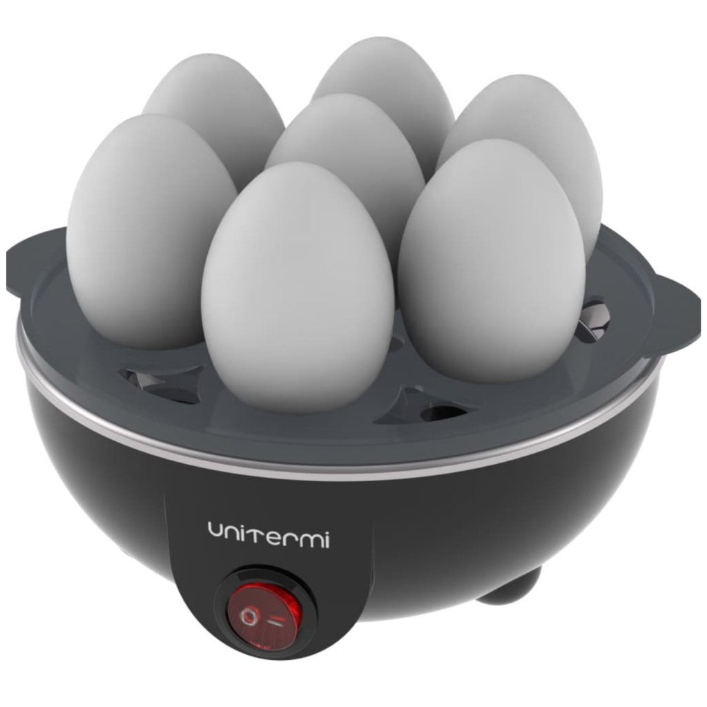 Cozedor de Ovos Elétrico Egg Cooker Inox Cozinha Até 7 Ovos Vapor Ponto Gema Perfeito