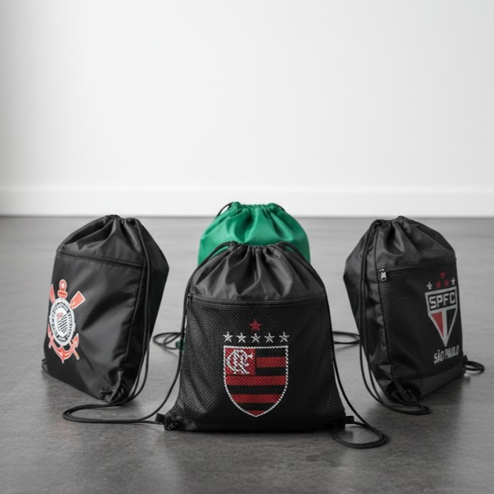 Mochila deTime de Futebol Saco Nylon Acadêmia Treino Personalizada Corinthians Palmeiras São Paulo