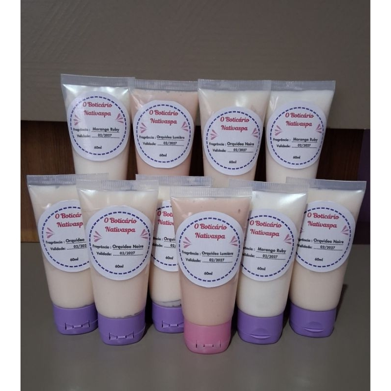 Mini Combo Loção Hidratante Corporal NativaSPA 10 unidades 60ml cada Lembrancinha mimo dia das Mulheres O Boticário