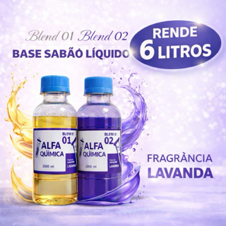 BLEND BASE SABÃO LÍQUIDO LILAS LAVANDA 2X200ML - RENDE 6 LITROS em Oferta na Shopee