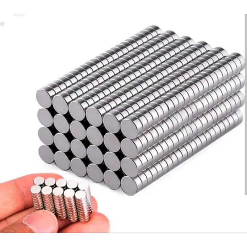 Ima de Neodímio 6x2mm (milímetro) 10pcs - pequeno