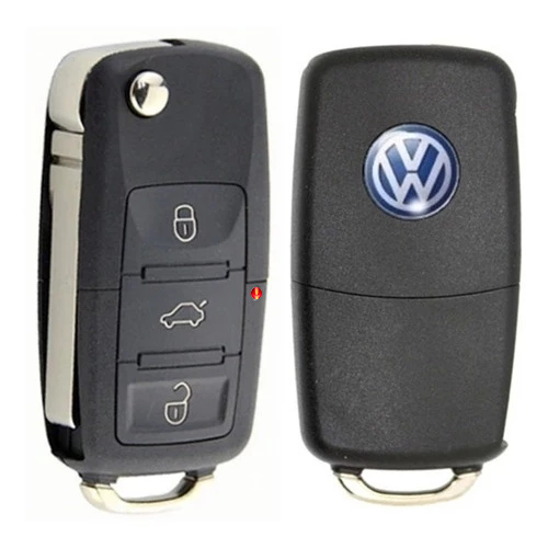 Capa Carcaça Chave 3 Botões VW Volkswagen G5 Gol Polo Up! Fox Voyage Saveiro