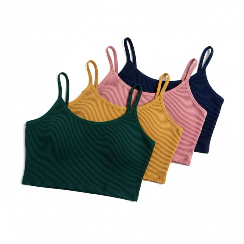 Kit Com 2 Croppeds de Alcinha Tecido de Ribana Ideal para Academia ou Treinos ao ar Livre em Oferta na Shopee