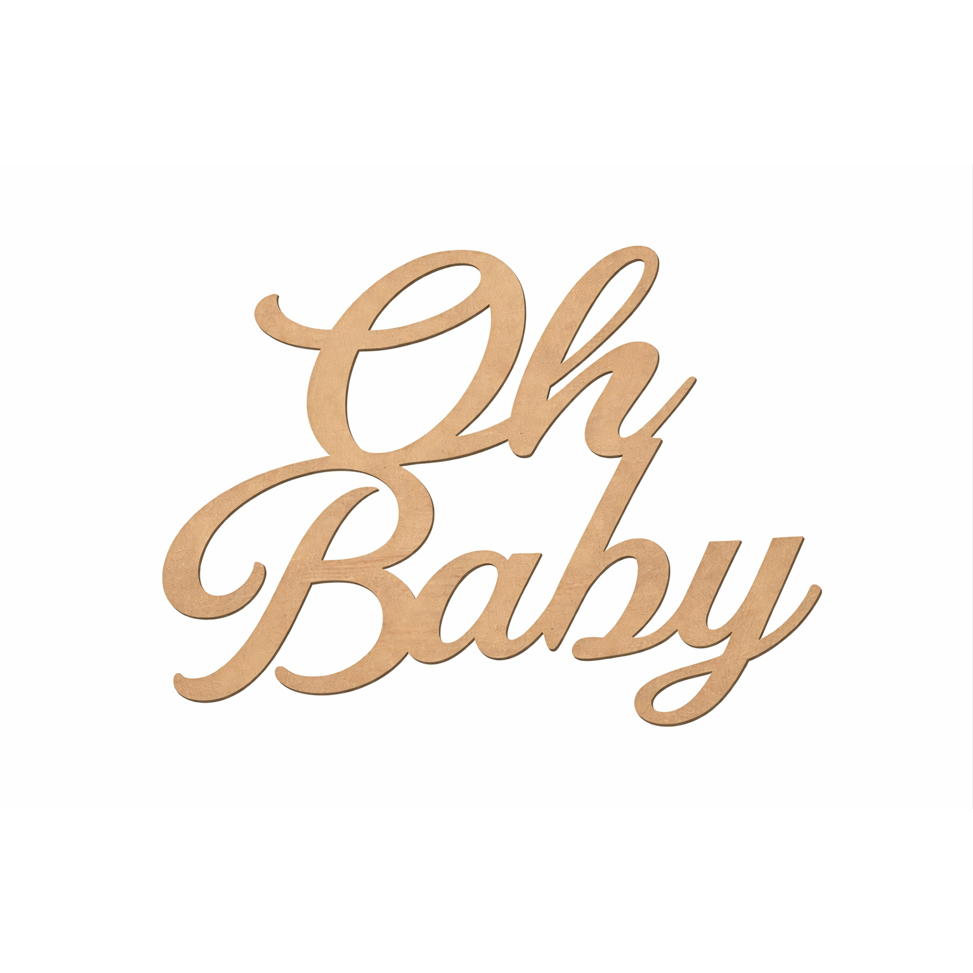 Letreiro Decoração Oh Baby Chá Revelação Mdf Cru Lettering BabyLetreiro Decoração Oh Baby Chá Revelação Mdf Cru