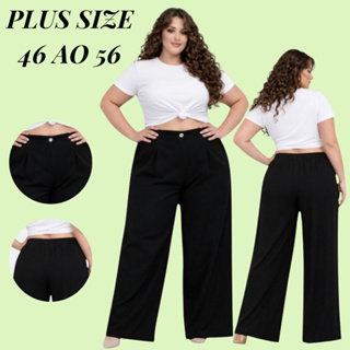 Calça Social Feminina Plus Size Pantalona Moda Inverno Casual Festa Elegante em Oferta na Shopee