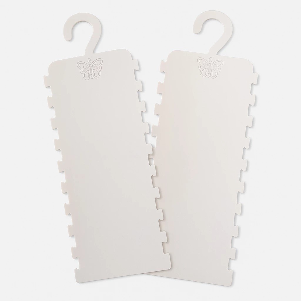 Kit 2 Cabides Porta Faixa Bebê MDF Branco 3mm Organizador Laços Tiaras Infantil