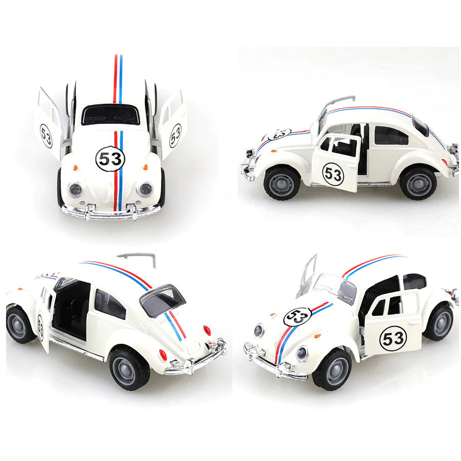 Carro De Brinquedo Infantil De Metal Herbie Beetle 53 Com Portas Que Abrem Carrinho Fusca, Fanwix