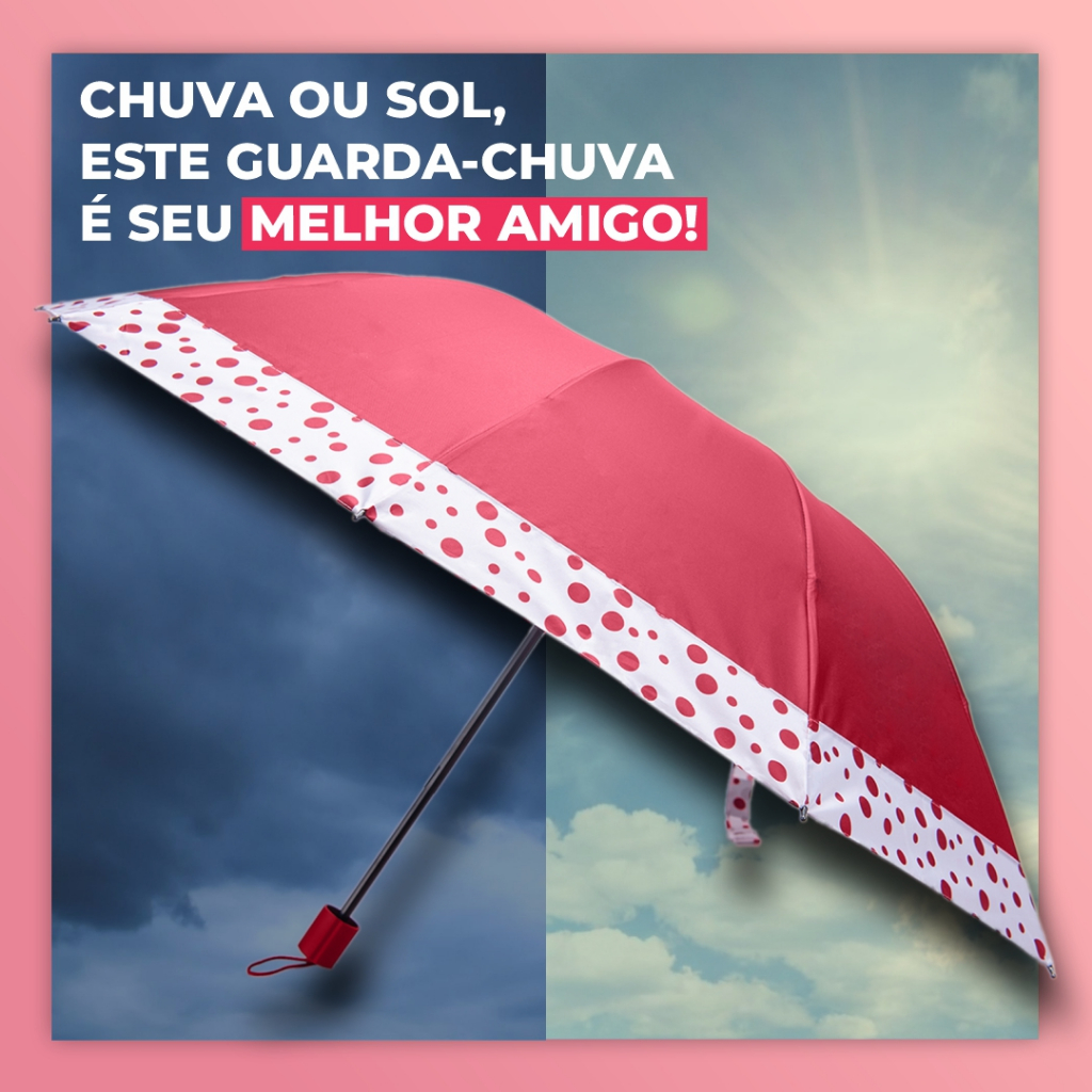 Guarda Chuva Grande 10 Varetas Sombrinha Dobrável Abertura e fechamento manual Feminina GDC3655X