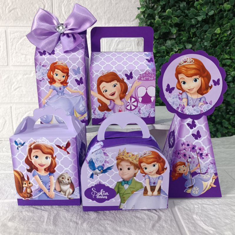 kit festa princesa Sofia/ caixas personalizadas /caixinhas princesa Sofia/lembrancinhas/aniversário princesa Sofia