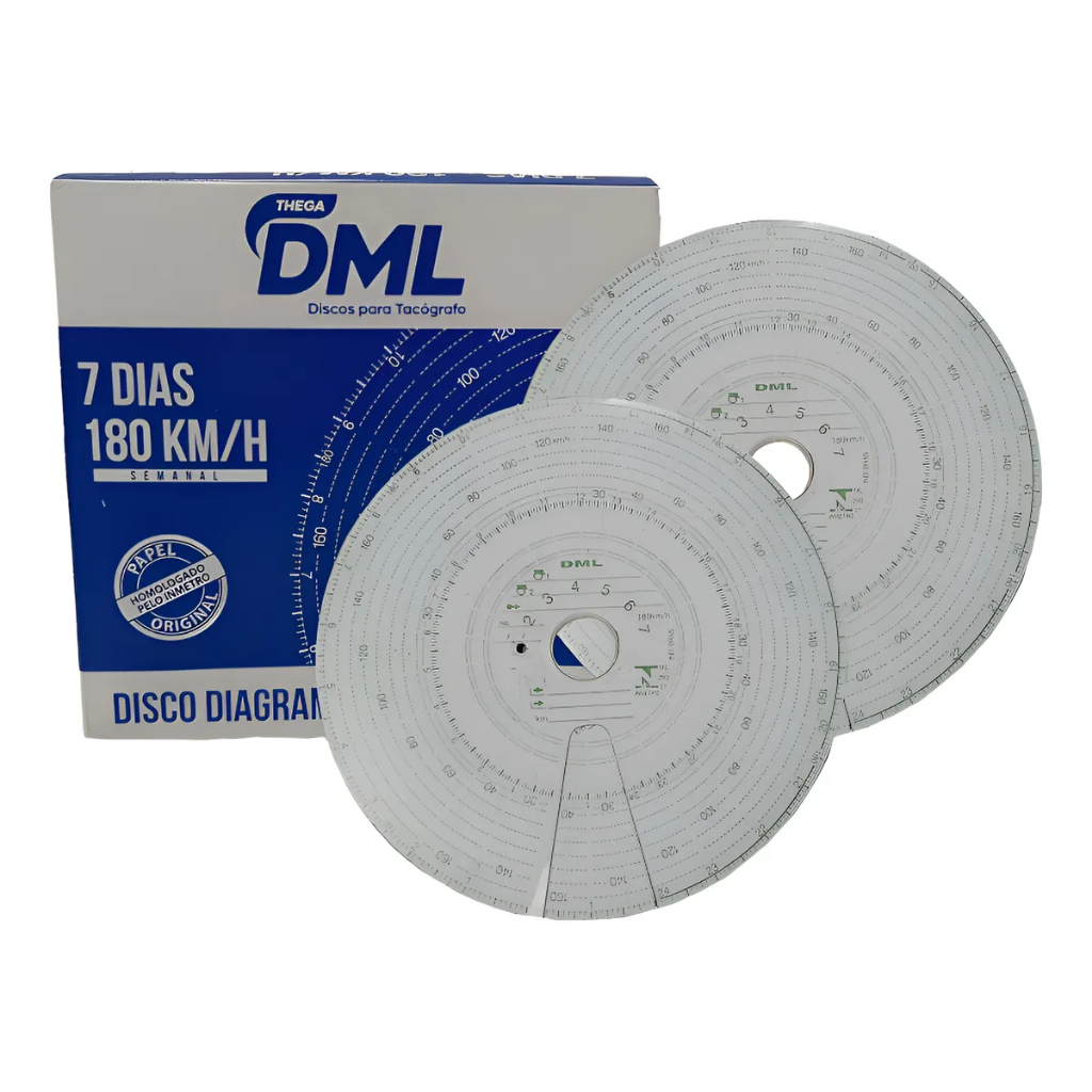 Disco De Tacógrafo Semanal 7 Dias 180km/h Caixa Com 10 Conj em Oferta na Shopee