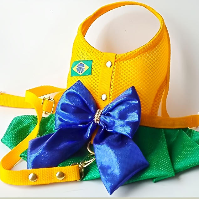 VESTIDO PET BRASILEIRÃO TIMES DE FUTEBOL PRA CACHORRO ROUPA PEITORAL FANTASIA PET