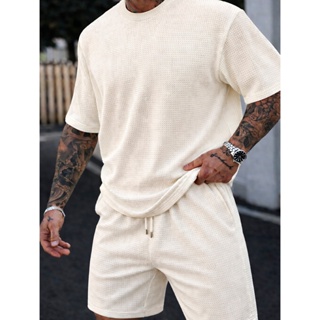 Conjunto Camiseta e Short Texturizado Kit 2 Peças Lançamento Tecido Premium em Oferta na Shopee