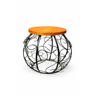 Banco Barril Ferro E Madeira Rococó Rústico Para Área De Lazer em Oferta na Shopee