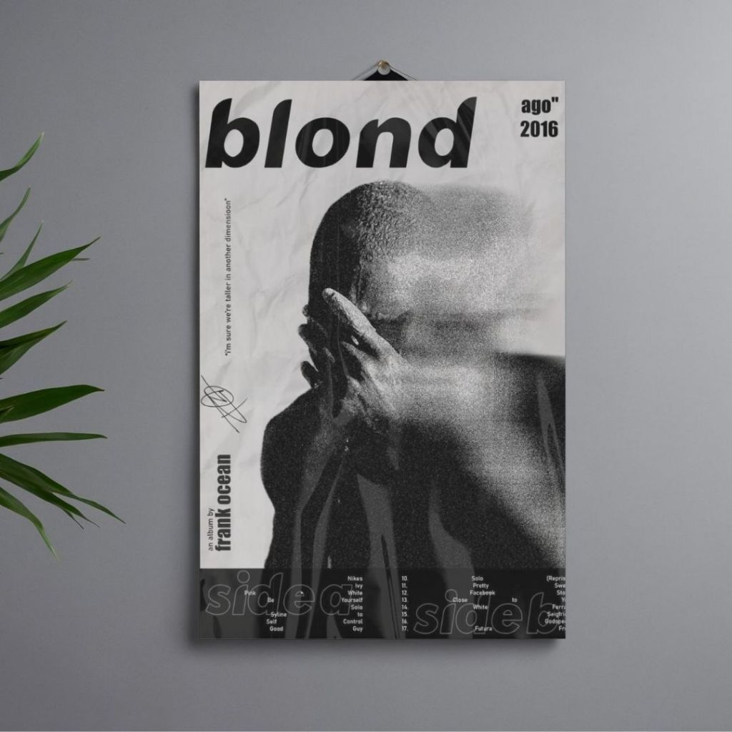 Quadro A4 MDF 3mm Frank Ocean – Arte Decorativa com Fita Dupla Face | Pronto para Colar