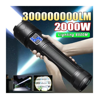 Lanterna Tocha de Luz LED Ultra Potente Recarregável USB | Longo Alcance, Zoom Ajustável e À Prova d’Água em Oferta na Shopee