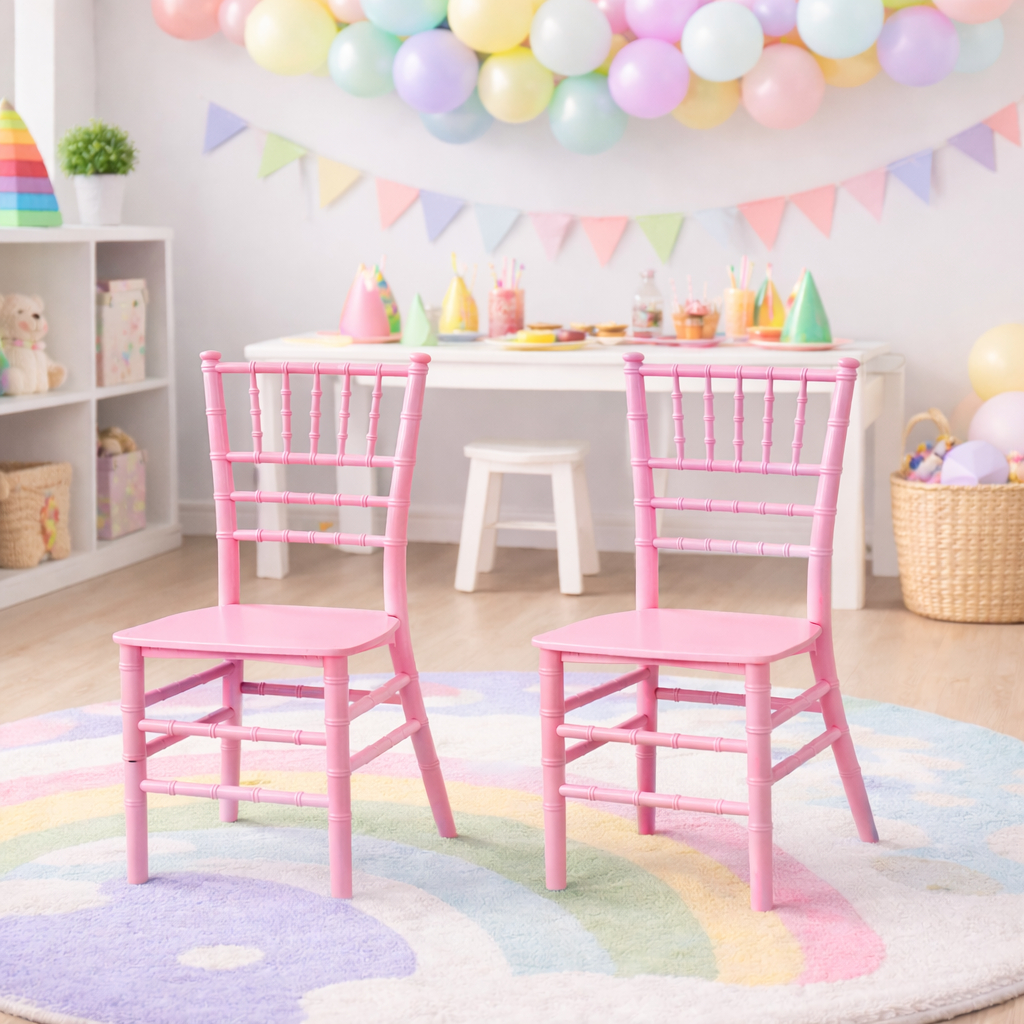 Conjunto 2 Cadeiras Tiffany Infantil Polipropileno Rosa para Quarta e Brinquedoteca - Seat&co