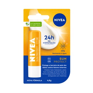 NIVEA Hidratante Labial Sun Protect FPS 30 4,8g em Oferta na Shopee