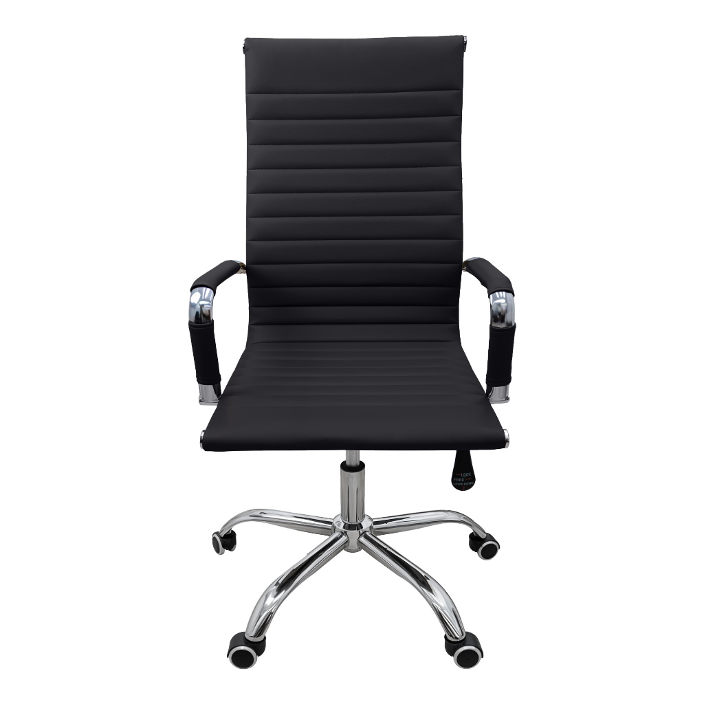 Kit 2 Cadeiras Eames Esteirinha Presidente Alta Estofada Couro · foto 2