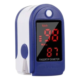 Oxímetro Digital de Dedo Azul Medidor de Saturação, Oxigênio no Sangue Spo2 em Oferta na Shopee