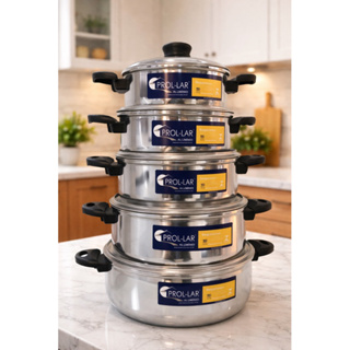 Jogo de panelas 5 peças Alumínio Polido Prol-lar Excelente qualidade em Oferta na Shopee