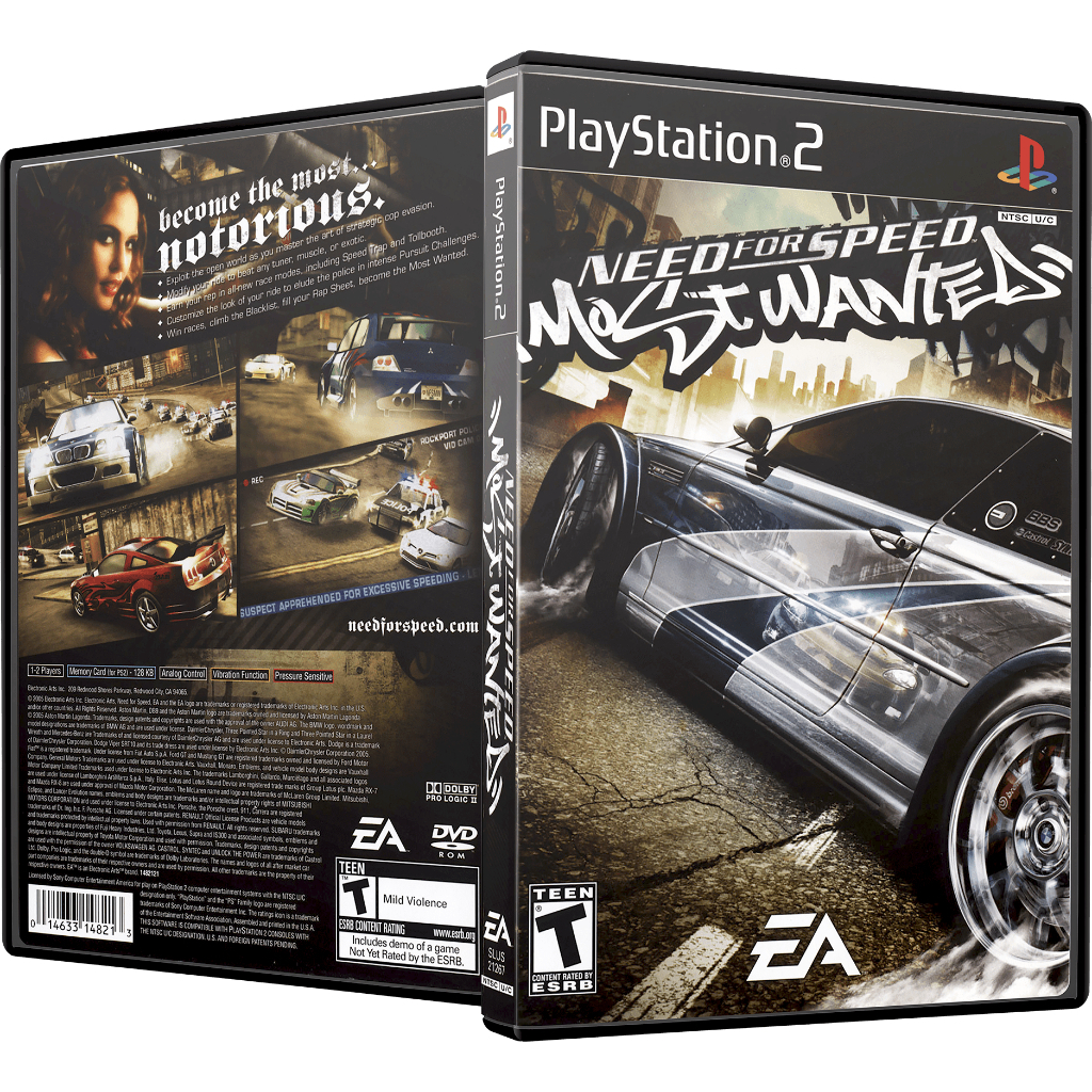 Need for Speed Most Wanted PS2 (Legendado PT-BR) – Mídia Física Com Encarte + Box Completo