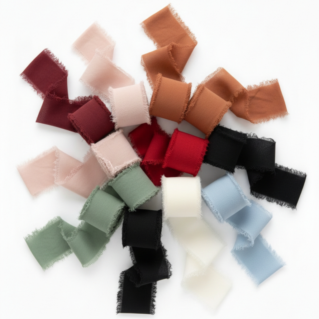 Fita Chiffon Para Caixa de Padrinhos  Para Convite Batizado E Lembrancinhas em Oferta na Shopee