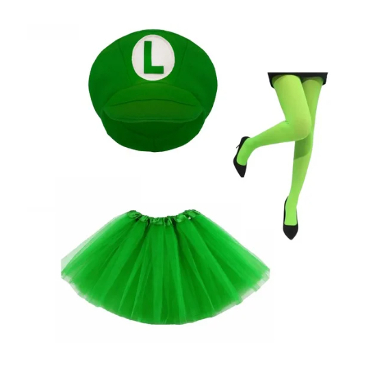 KIT Quepe Super Mario Bros + Luigi Luxo (Adulto e Infantil) / Boina / Chapéu / Fantasia luz negra  M.I