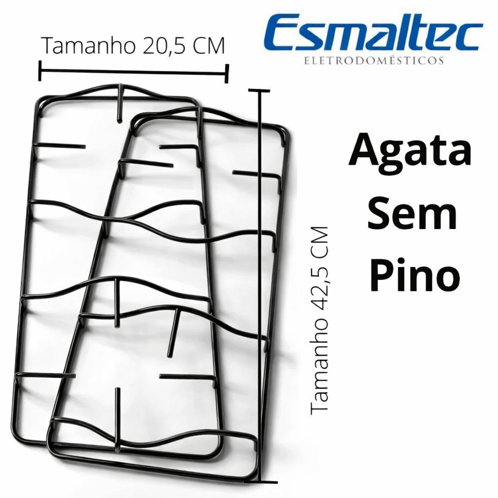 Kit 2 Grelhas Fogão Esmaltec Topazio Agata Sem Pino fogão 4 bocas 42,5x20,5cm Alta Resistência Envio Rápido em Oferta na Shopee