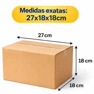 Kit 25 Caixas Papelão 27x18x18cm Embalagem Envio Correios em Oferta na Shopee