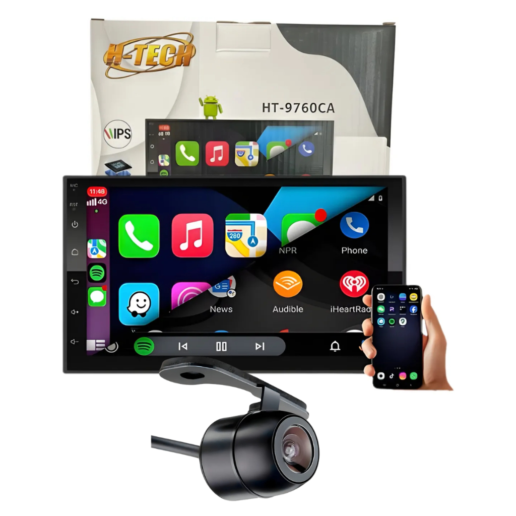 Multimídia Tela 7p 2din Octacore 128gb + Câmera De Ré H-tech em Oferta na Shopee