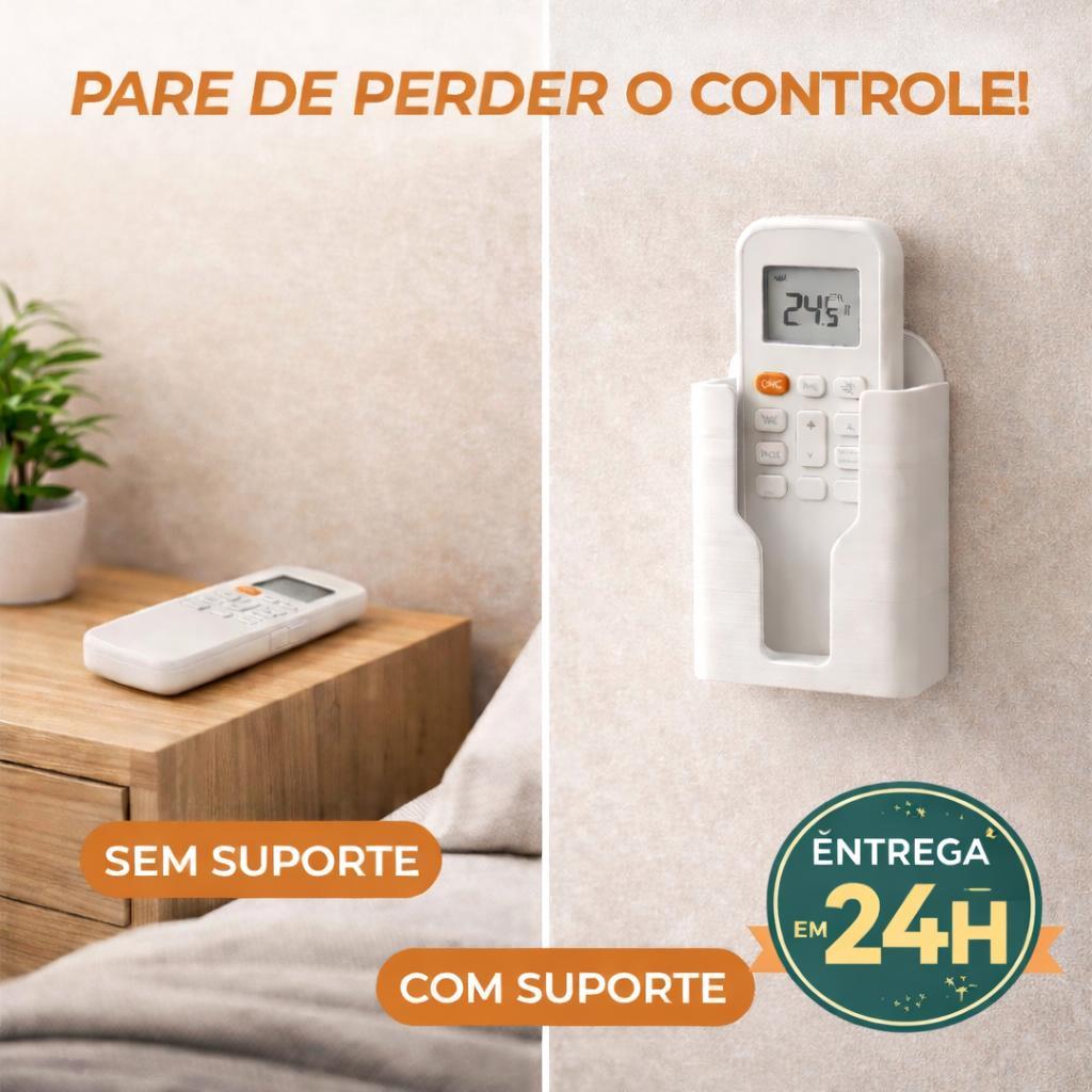 Kit com 2 suportes de Parede para Controle de Ar-Condicionado e TV |  Com 2 Unidades, Envio Imediato