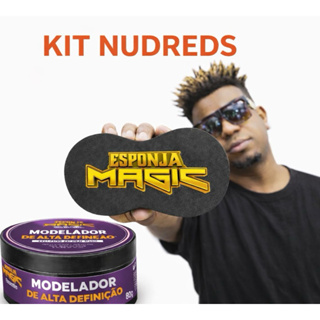 Kit Esponja magic Nudred  Enrolar Cabelos + modelador 80g em Oferta na Shopee