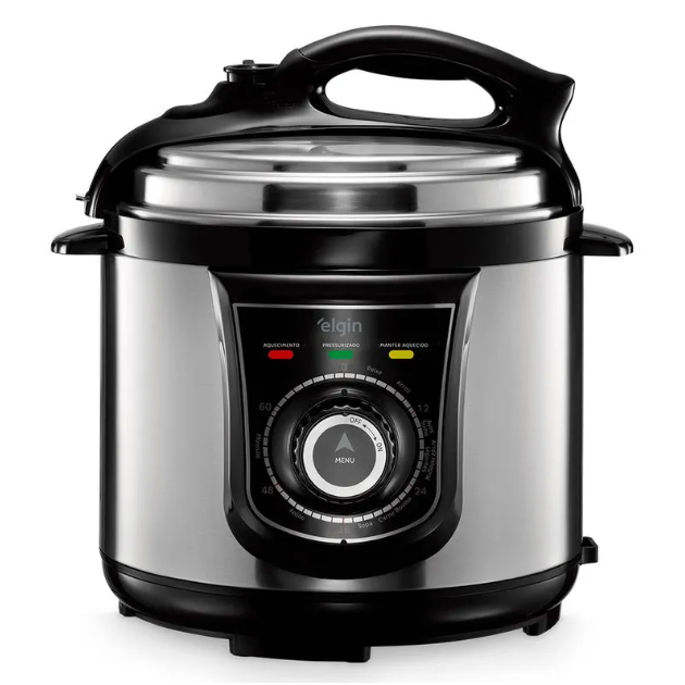 Panela de Pressão Elétrica Elgin - 10 Funções Timer Trava de Segurança 840W