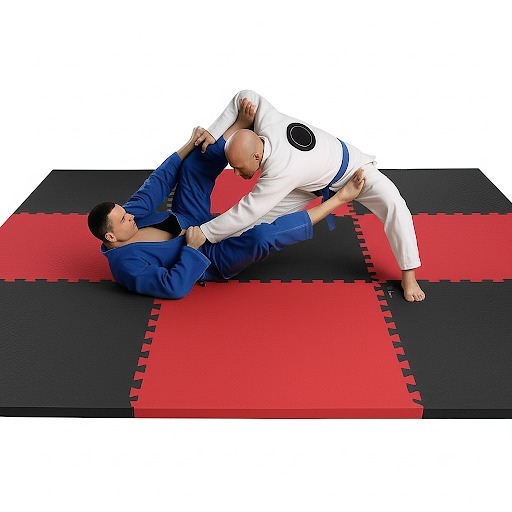 Tatame Bicolor 1X1 20mm Eva esporte academia artes marciais protetor anti impacto jiu jitsu revestimento