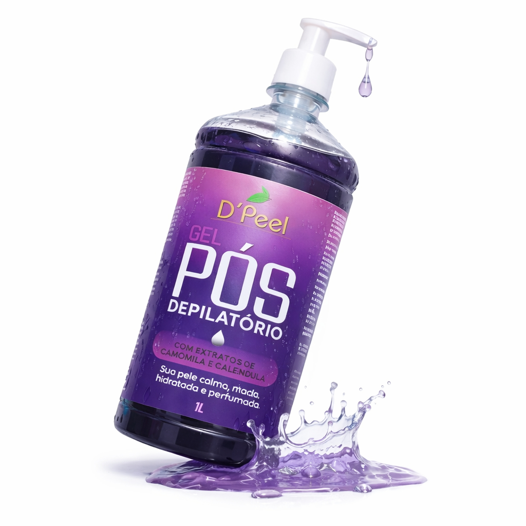 Pós Depilatório Em Gel DPEEL Com Extratos De Camomila 1000ml Preparação para Pós Depilatório D'peel