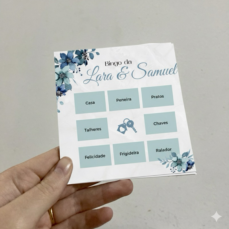 Bingo CHA DE CASA NOVA / CHA DE PANELA 50 Cartelas Personalizadas + Marcadores Temáticos - QUALQUER TEMA