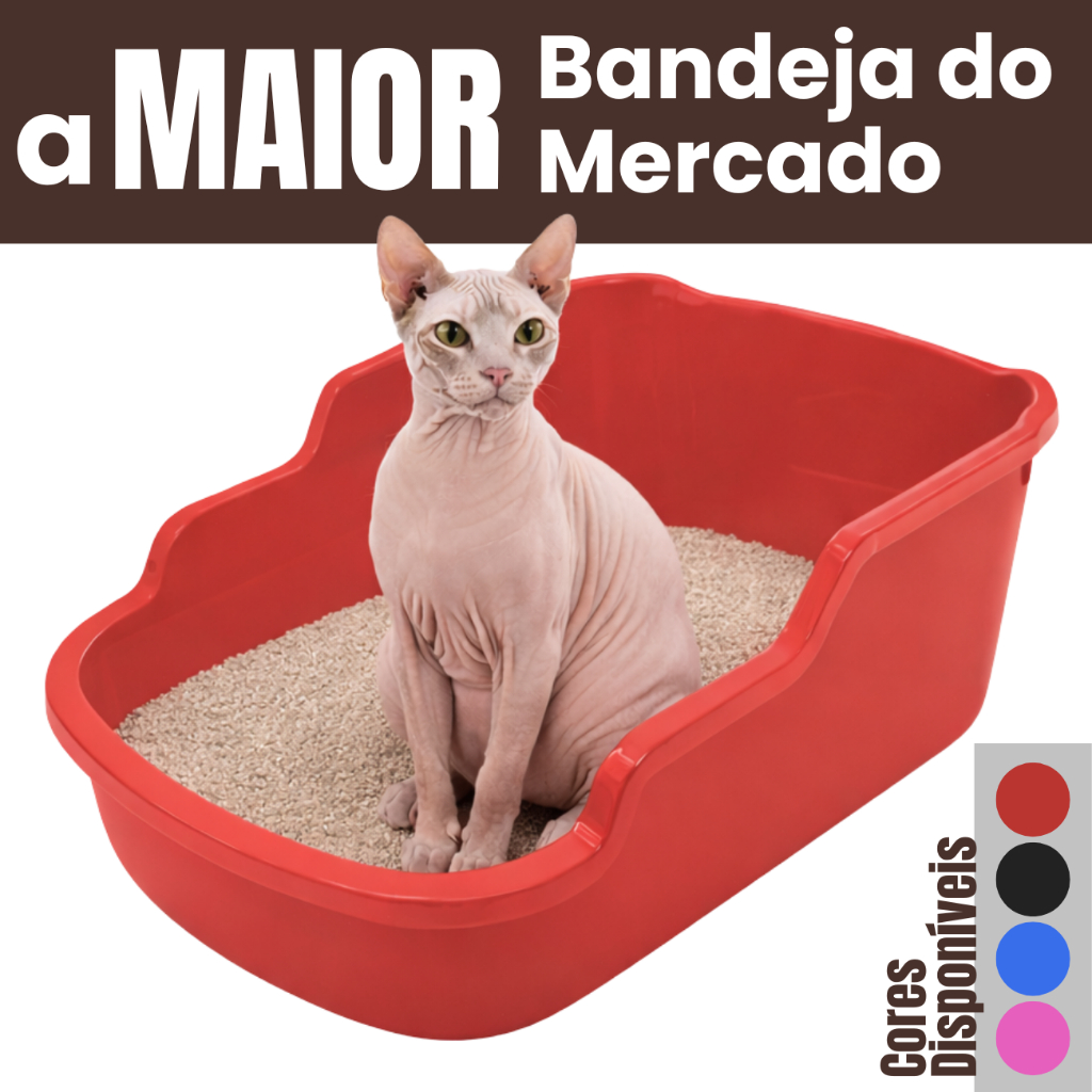 Caixa de Areia Grande Bandeja Higiênica Sanitária Para Gatos Pet Barreira Isolante Antiderramamento em Oferta na Shopee