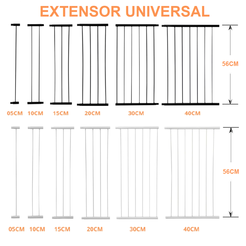 Extensor Universal Prolongador Portão Pet Cachorro Criança Bebê Proteção Grade 56cm de Altura