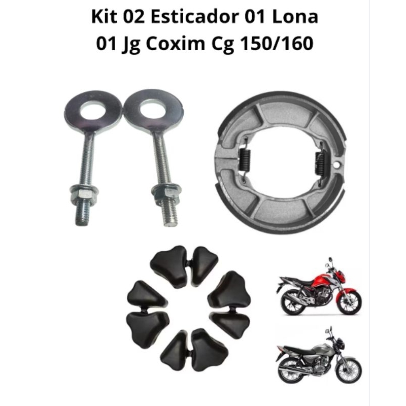 Esticador Corrente Cg 150 Titan 160 Bucha Coxim Coroa Patim Lona Tras Titan 150 Fan 160 Start