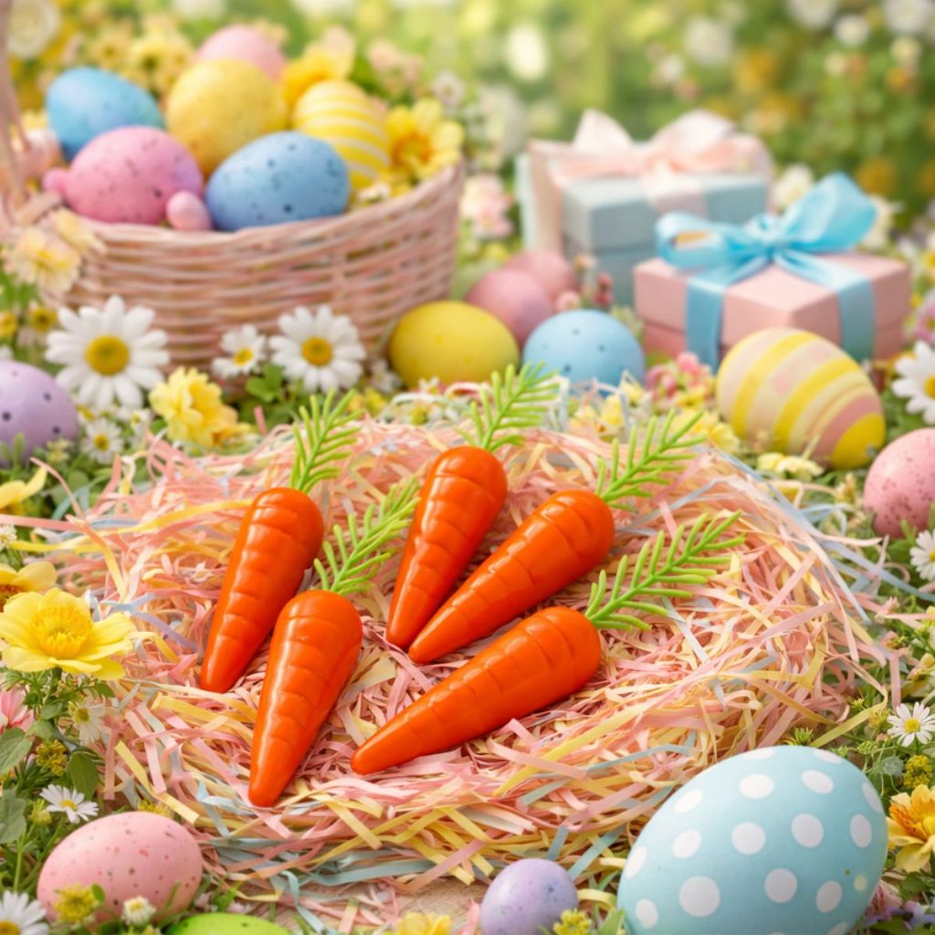 Conj Cenourinhas Decoração de Páscoa Acabamento Plástico Decoração Cestas Ambientes Cenouras Páscoa em Oferta na Shopee