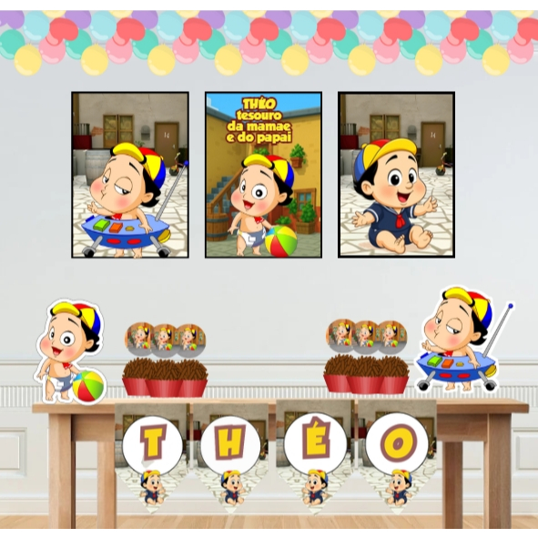 Kit Festa tesouro da mamae - chaves- 9 meses devendo aluguel “Só um Bolinho” 🎉 Poster+Display + Bandeirolas+ tags