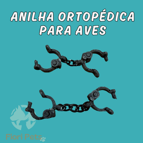 Anilha Ortopédica para Aves - modelo algema com correte em Oferta na Shopee